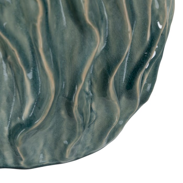 Jarrón Azul Cerámica Decoración 34 X 33 X 36 Cm