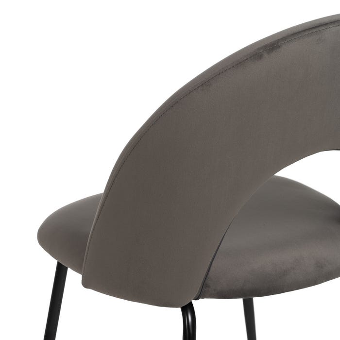 Silla Taupe Tejido-Metal Contract 49 X 60 X 81 Cm