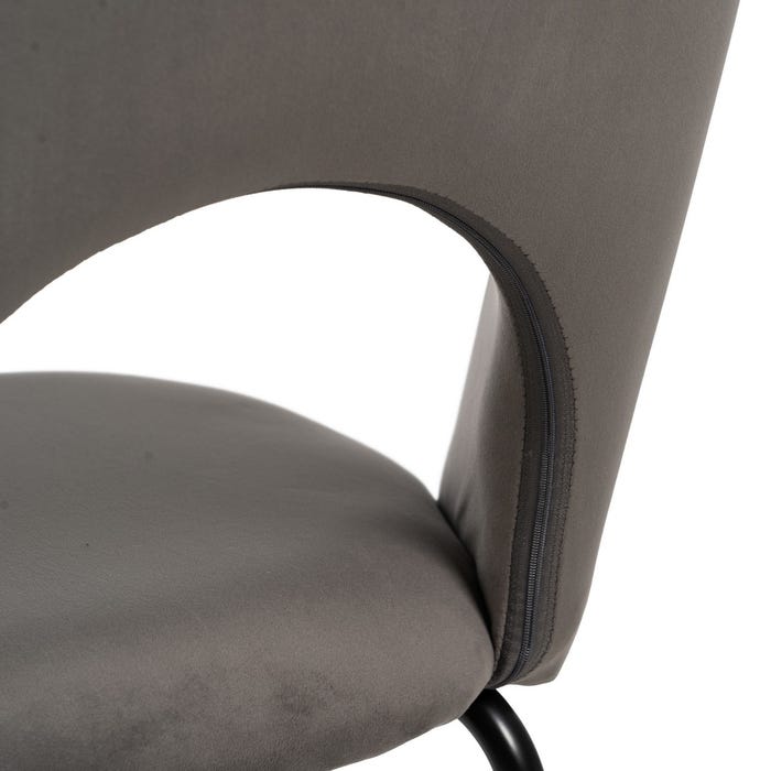 Silla Taupe Tejido-Metal Contract 49 X 60 X 81 Cm