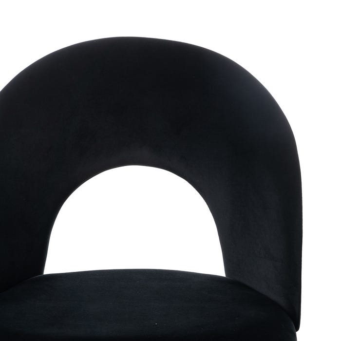 Black Fabric-Metal Contract Chair 49 X 60 X 81 Cm