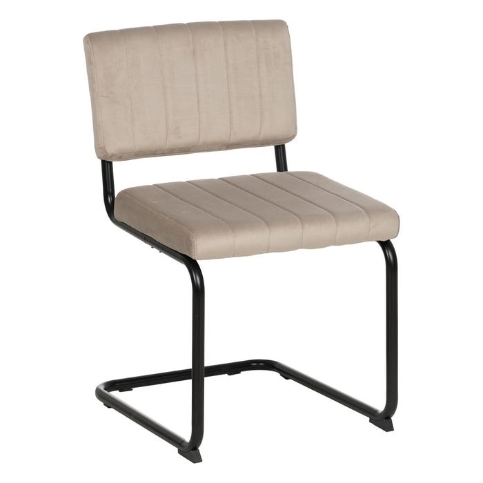 Silla Beige Tejido-Metal Contract 48 X 56 X 82 Cm