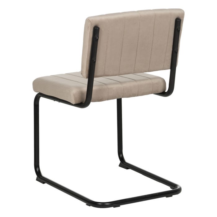 Silla Beige Tejido-Metal Contract 48 X 56 X 82 Cm