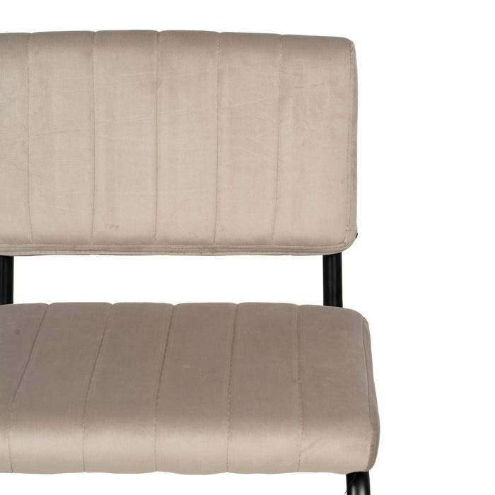 Silla Beige Tejido-Metal Contract 48 X 56 X 82 Cm