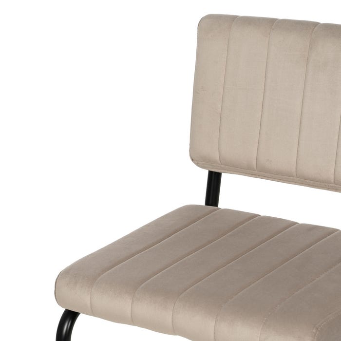 Silla Beige Tejido-Metal Contract 48 X 56 X 82 Cm