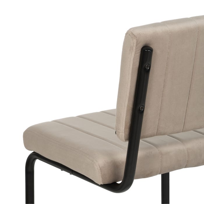 Silla Beige Tejido-Metal Contract 48 X 56 X 82 Cm