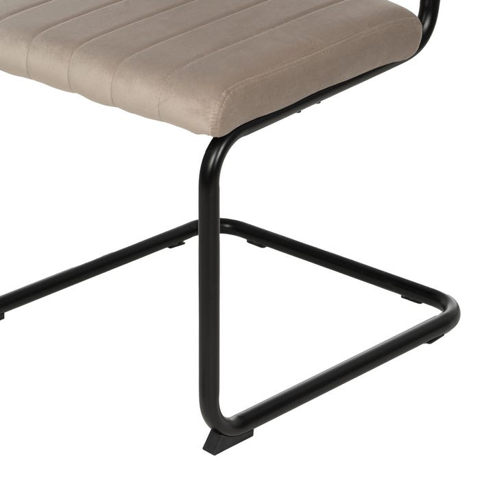 Silla Beige Tejido-Metal Contract 48 X 56 X 82 Cm