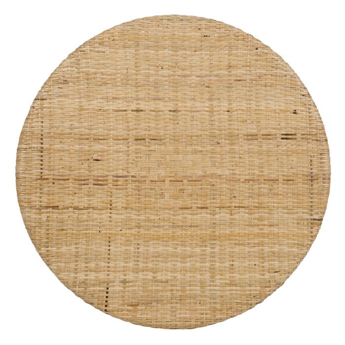 Mesa de sala de estar em rattan natural 75 x 75 x 76 cm