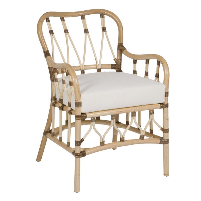 Natural Rattan Living Room Armchair 58 X 62 X 85 Cm