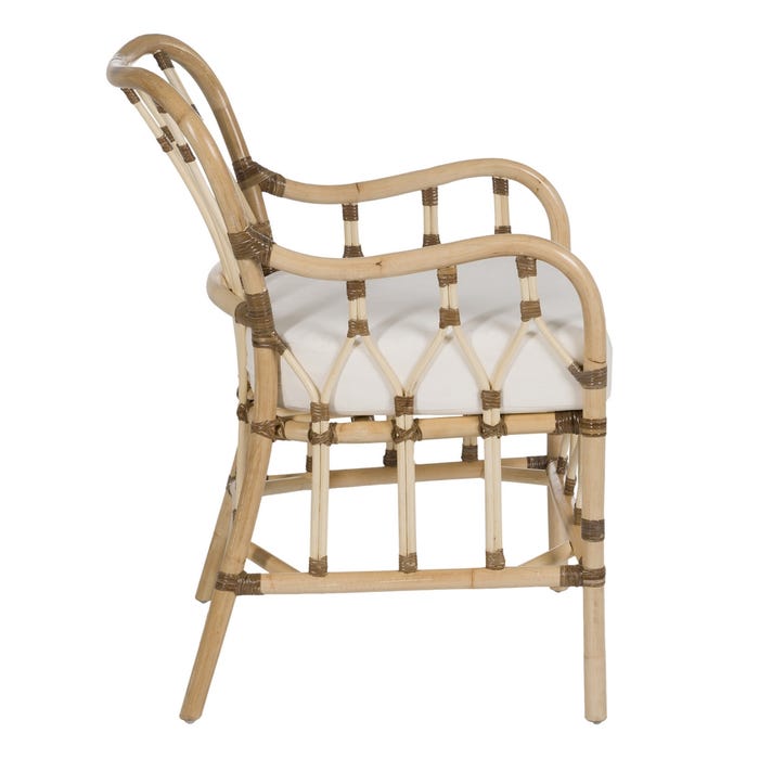 Natural Rattan Living Room Armchair 58 X 62 X 85 Cm