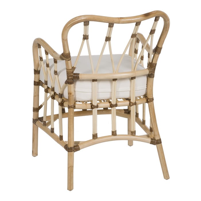 Natural Rattan Living Room Armchair 58 X 62 X 85 Cm