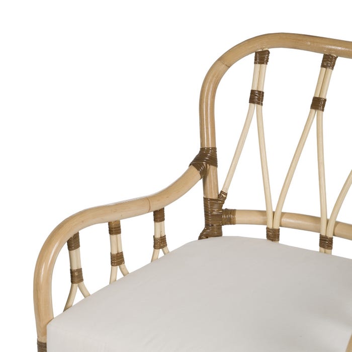 Natural Rattan Living Room Armchair 58 X 62 X 85 Cm