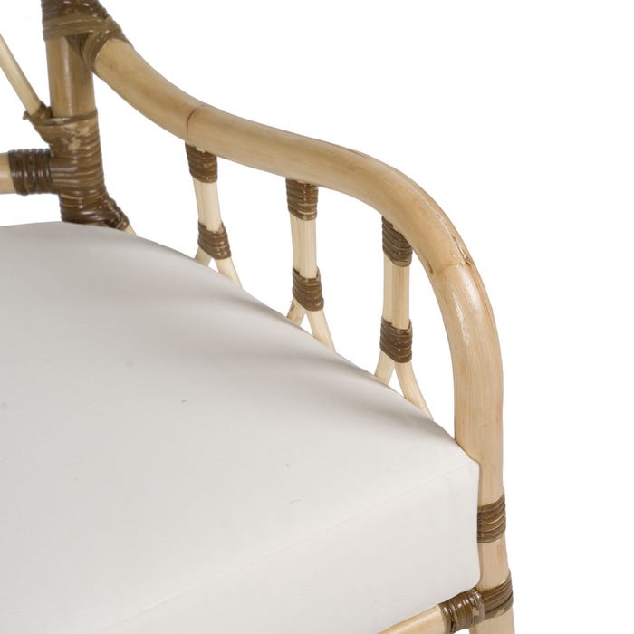 Natural Rattan Living Room Armchair 58 X 62 X 85 Cm