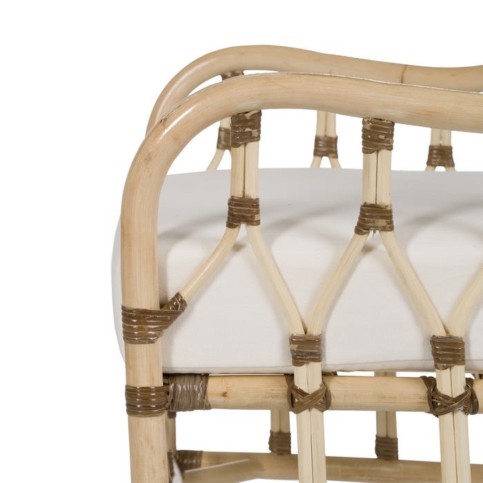 Natural Rattan Living Room Armchair 58 X 62 X 85 Cm