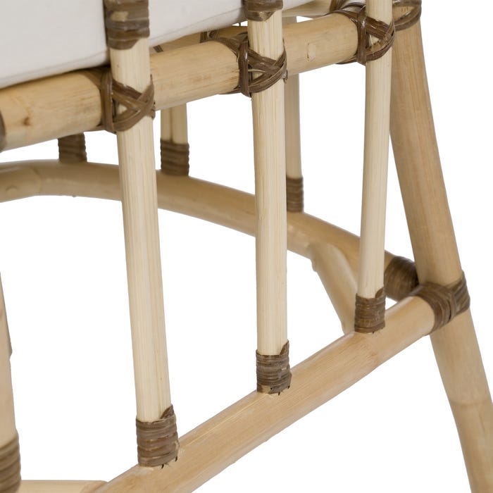 Natural Rattan Living Room Armchair 58 X 62 X 85 Cm