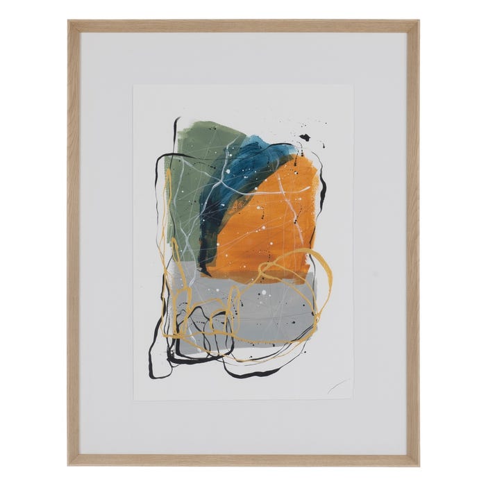 Cuadro abstracto pintado a mano. 2 modelos