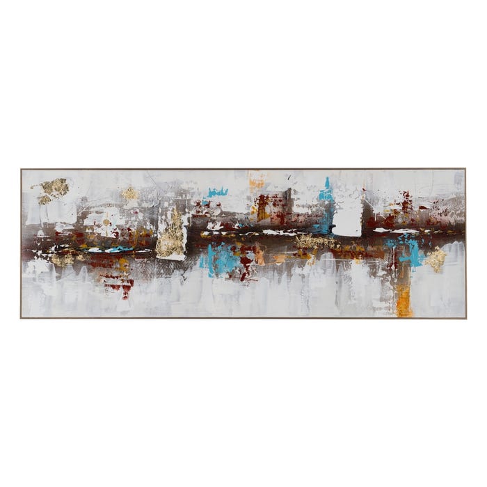 Cuadro abstracto pintado a mano sobre lienzo en bastidor.