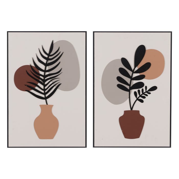 Cuadro Relieve 2/M Madera Decoración 40 X 60 Cm