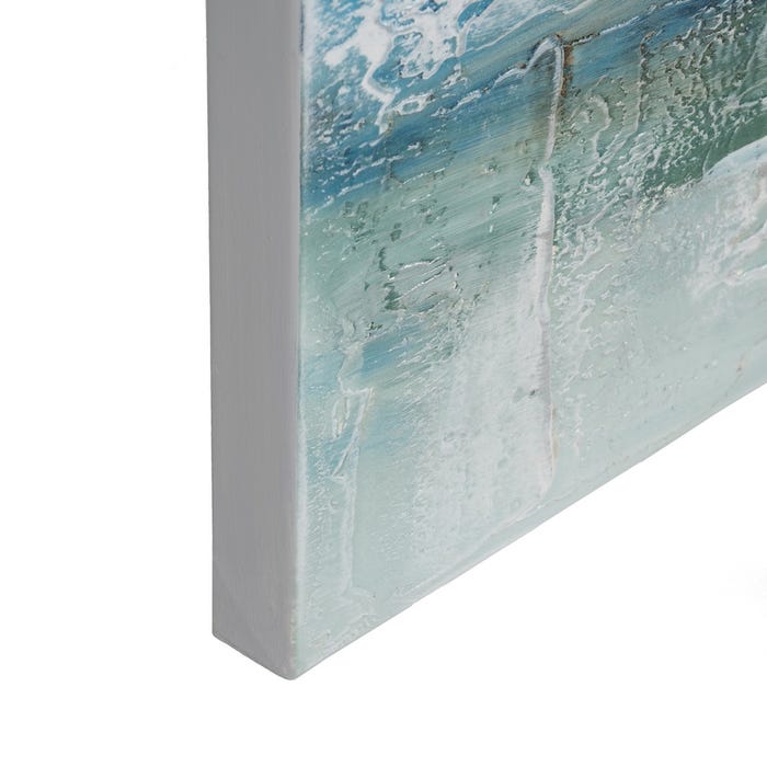 Pintura abstrata pintada à mão sobre tela em moldura de maca. 2 modelos.