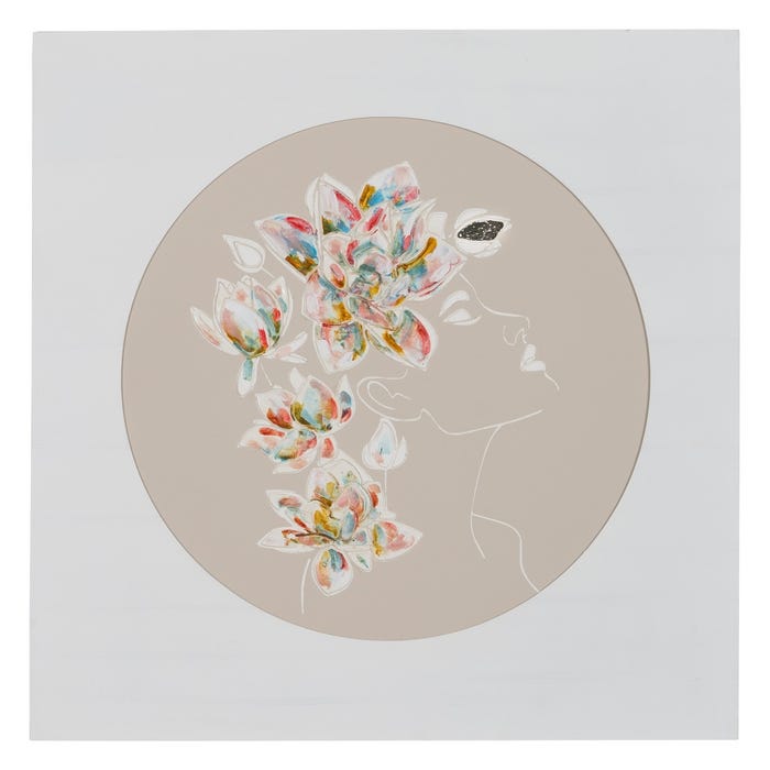 Picture 2/M Cream Wood Decoration 60 X 4 X 60 Cm