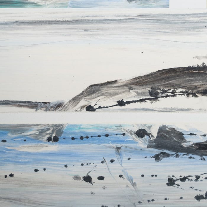 Pintura abstrata pintada à mão. 4 modelos.