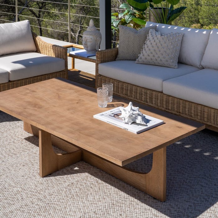 Mesa Centro Natural Madera De Mango 152 X 76 X 36 Cm