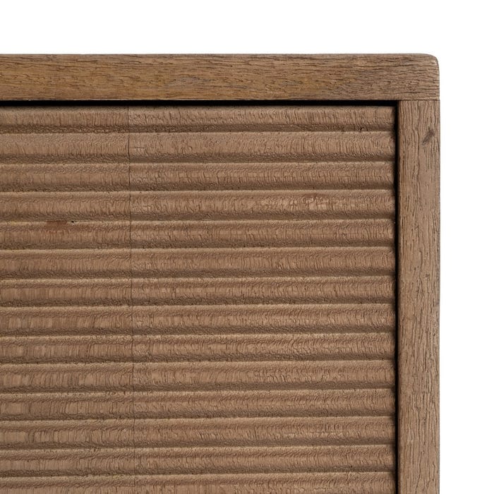 Mueble Tv Natural Madera De Mango Salón 155 X 40 X 55 Cm