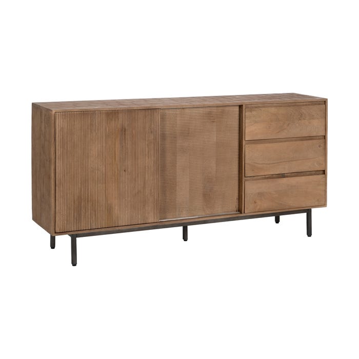Aparador Natural Madera De Mango Salón 180 X 40 X 91 Cm