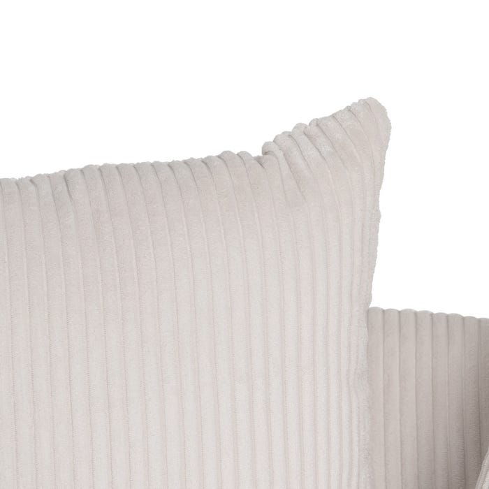 Sofá 3 Plazas Crema Tejido Salón 197 X 96 X 75 Cm