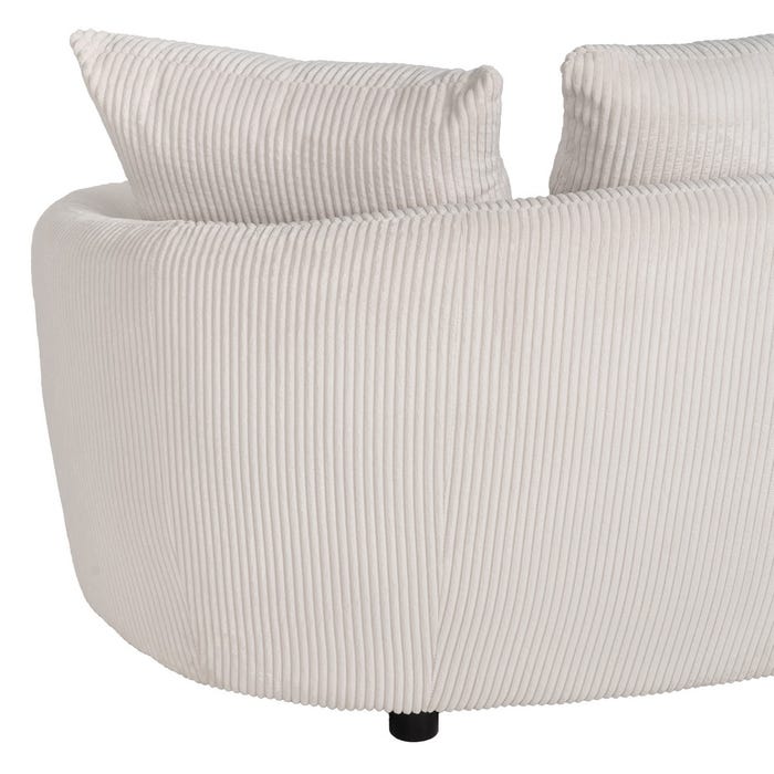 Sofá 3 Plazas Crema Tejido Salón 197 X 96 X 75 Cm