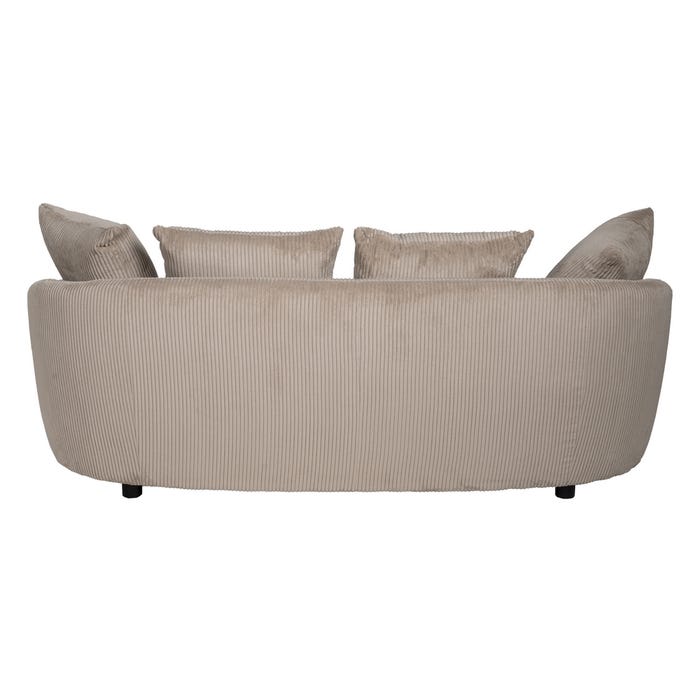 Sofá 3 Plazas Beige Tejido Salón 197 X 96 X 75 Cm