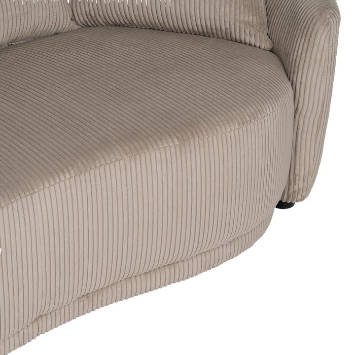 Sofá 3 Plazas Beige Tejido Salón 197 X 96 X 75 Cm