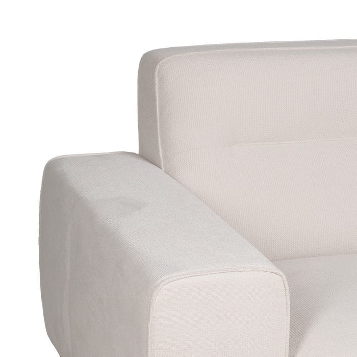 Sofá 3 Plazas Crema Tejido-Metal Salón 220 X 87 X 85 Cm