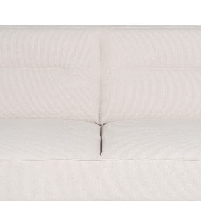 Sofá 3 Plazas Crema Tejido-Metal Salón 220 X 87 X 85 Cm