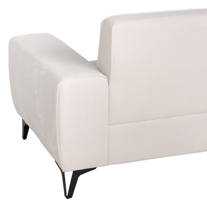 Sofá 3 Plazas Crema Tejido-Metal Salón 220 X 87 X 85 Cm