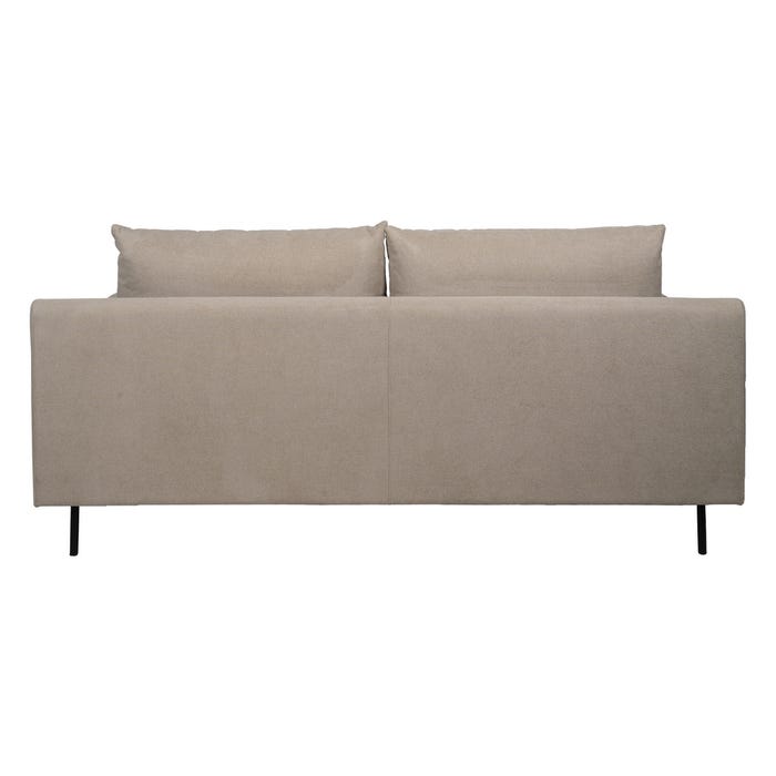 Sofá 3 Plazas Taupe Tejido-Metal Salón 216 X 86 X 90 Cm