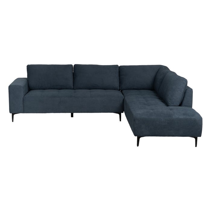 Right Chaise Longue Sofa Blue 266 X 222 X 80 Cm