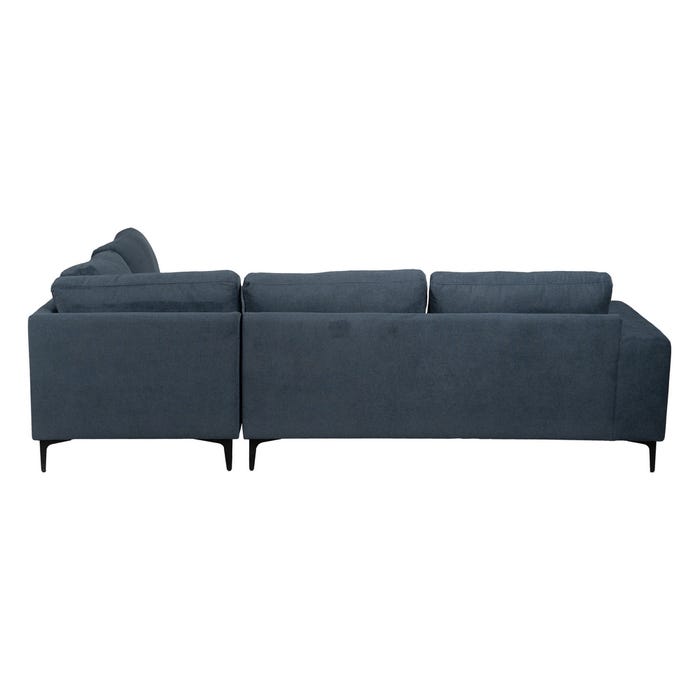 Right Chaise Longue Sofa Blue 266 X 222 X 80 Cm