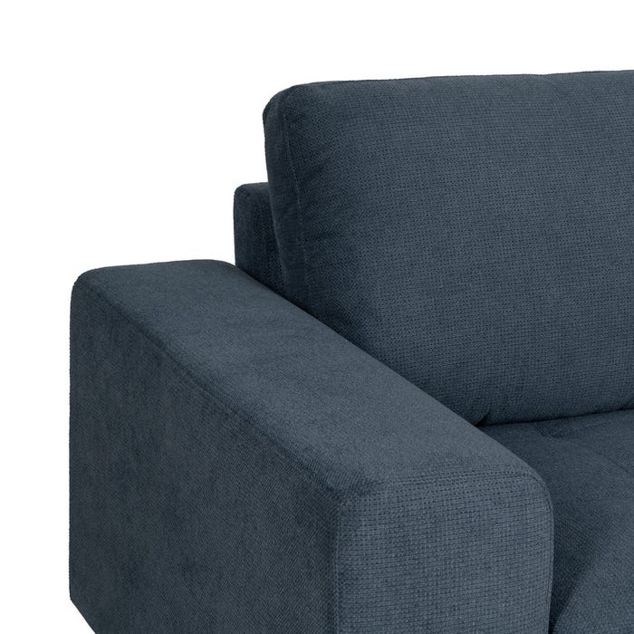 Right Chaise Longue Sofa Blue 266 X 222 X 80 Cm