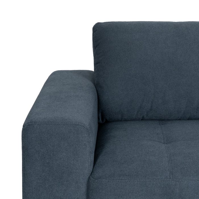 Right Chaise Longue Sofa Blue 266 X 222 X 80 Cm