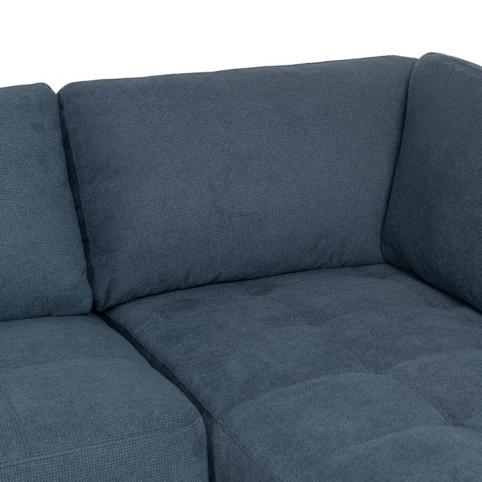 Right Chaise Longue Sofa Blue 266 X 222 X 80 Cm