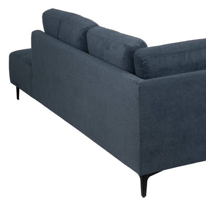 Right Chaise Longue Sofa Blue 266 X 222 X 80 Cm