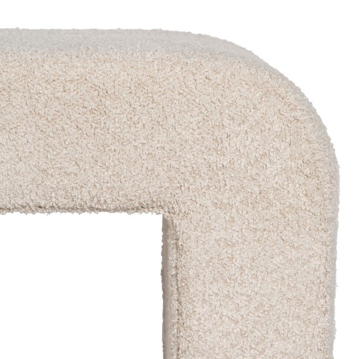Taburete Beige Tejido Salón 67 X 48 X 47 Cm