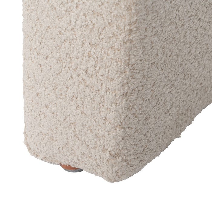 Taburete Beige Tejido Salón 67 X 48 X 47 Cm
