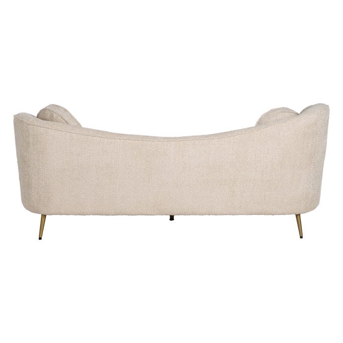 Sofá Beige Tejido Salón 195 X 74 X 77 Cm