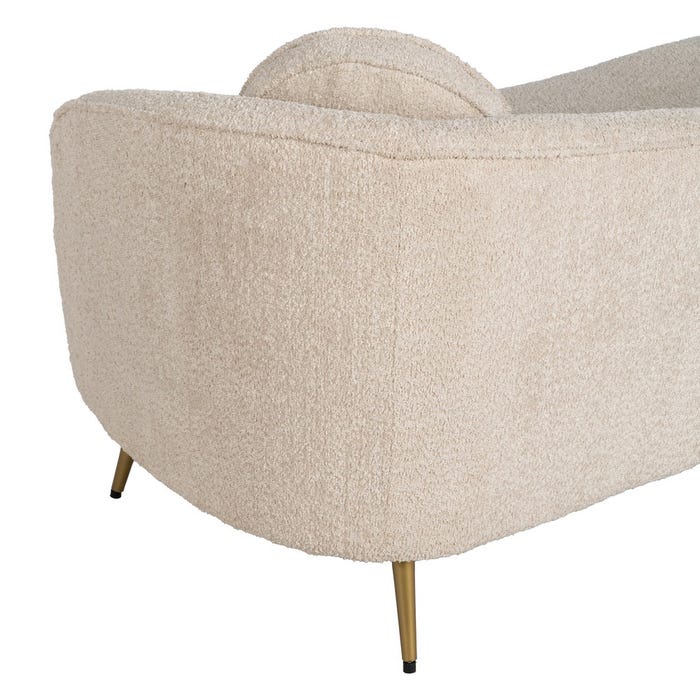 Sofá Beige Tejido Salón 195 X 74 X 77 Cm