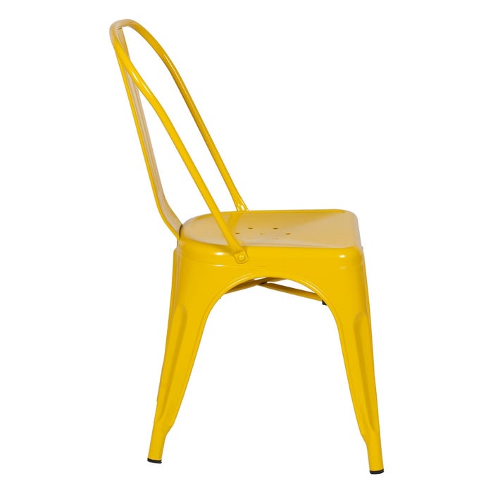 Silla Amarillo Metal Dallas Industrial 45 X 52,50 X 85 Cm