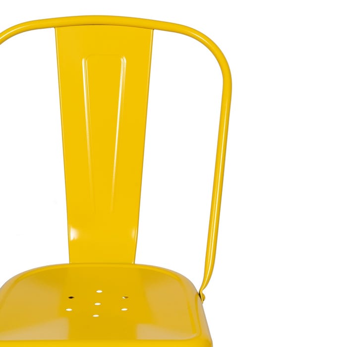 Silla Amarillo Metal Dallas Industrial 45 X 52,50 X 85 Cm