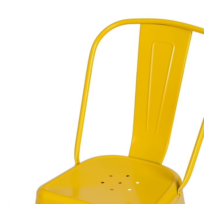 Silla Amarillo Metal Dallas Industrial 45 X 52,50 X 85 Cm