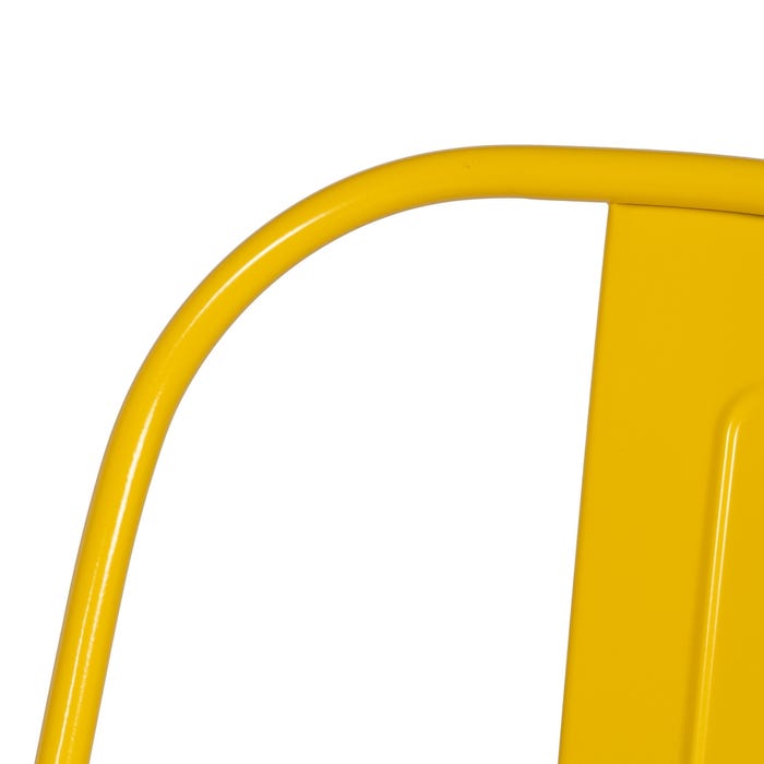 Silla Amarillo Metal Dallas Industrial 45 X 52,50 X 85 Cm