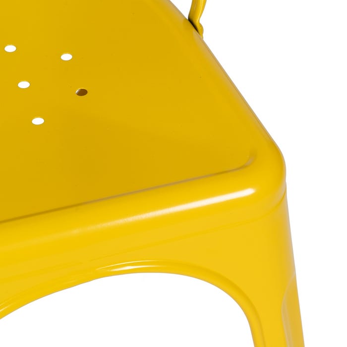 Silla Amarillo Metal Dallas Industrial 45 X 52,50 X 85 Cm